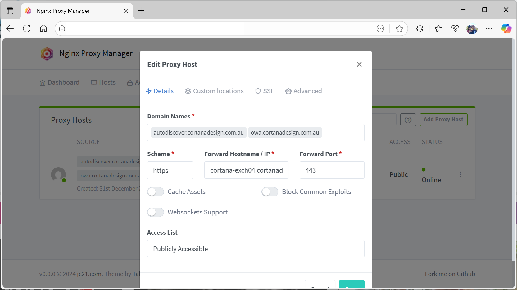 NGINX Proxy Manager 2 Screenshot