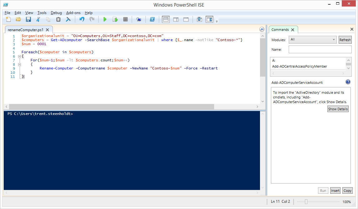 Rename all computers with a Powershell script